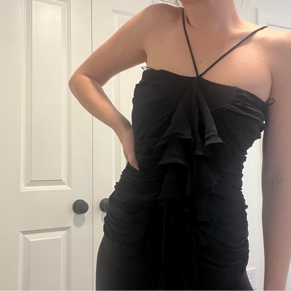 Robert Rodriguez Silk Black Ruffle Camisole Blouse - Picture 10 of 10